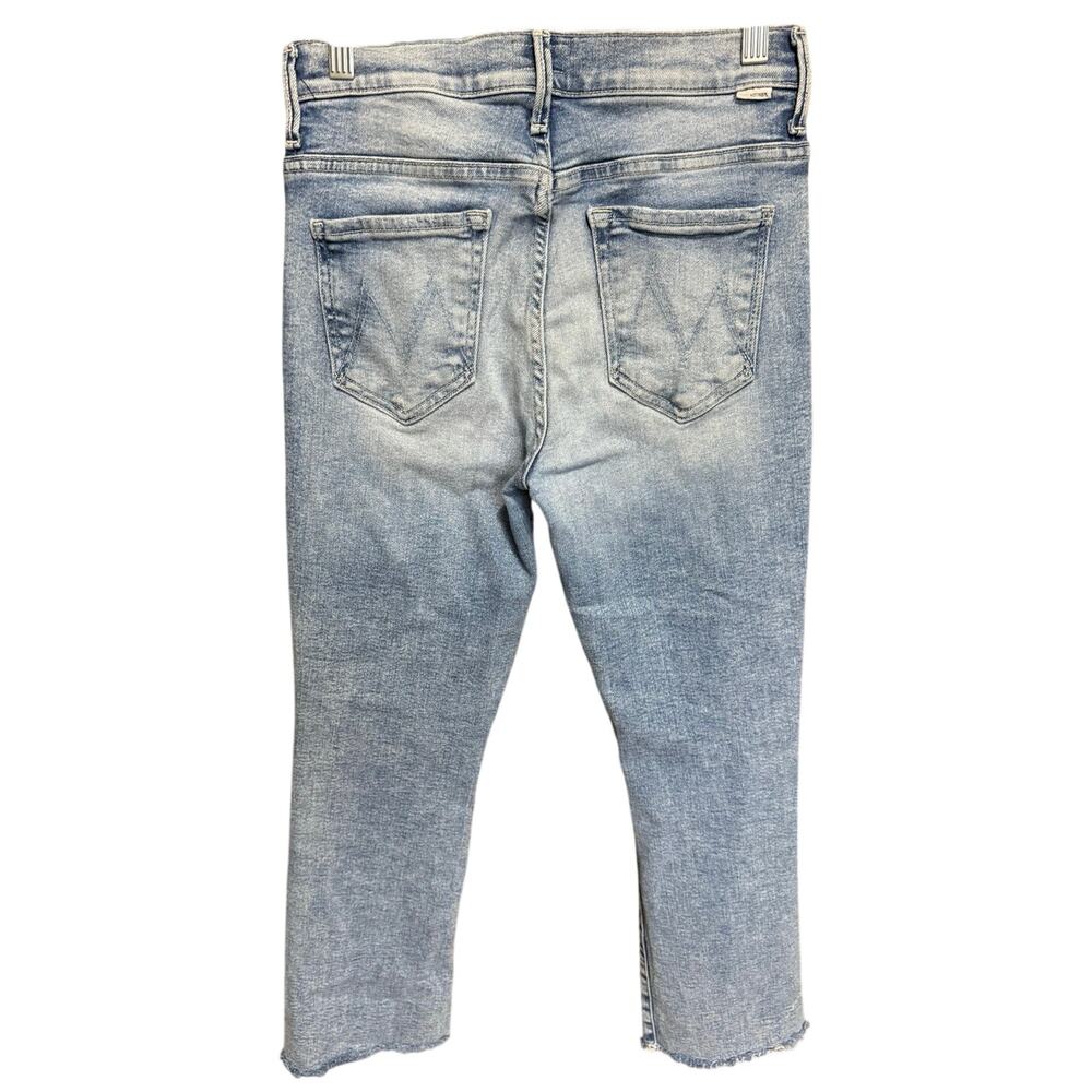 Mother The Insider Crop Step Fray Distressed Jeans In Love In A Boat Size 28 - Picture 6 of 14